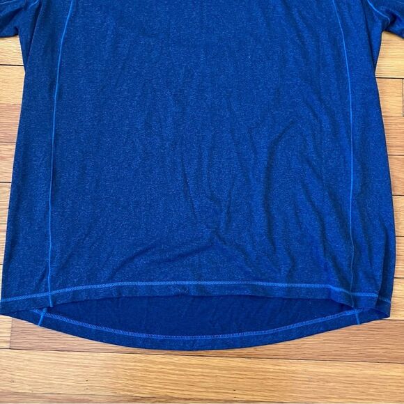 L.L. Bean Blue Base Layer Performance Outdoor Gorpcore Run Gym Short Sleeve Tee - Picture 4 of 7